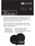 MB QUART ONYX ONX110 User Manual предпросмотр