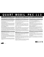 MB QUART Quart Mobil PKC 113 Installation Instructions preview