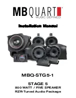 Предварительный просмотр 1 страницы MB QUART STAGE 5 Installation Manual