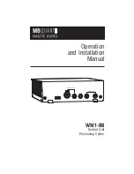 Предварительный просмотр 1 страницы MB QUART WM1-BB Operation And Installation Manual