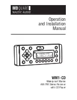 MB QUART WM1-CD Operation And Installation Manual preview