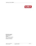 Предварительный просмотр 6 страницы MBA Instruments MBA888 Installation And Operation Instructions Manual