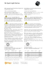 Preview for 1 page of mbj SL Series Operating Manual