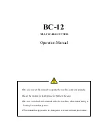 MBM BC-12 Operation Manual предпросмотр