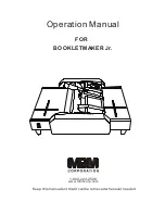 MBM BOOKLETMAKER Jr. Operation Manual preview