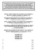 Предварительный просмотр 1 страницы MBM FEMD110 Installation, Use And Maintenance Instructions