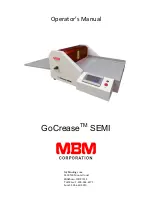 MBM GoCrease SEMI Operator'S Manual preview