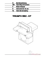 Предварительный просмотр 2 страницы MBM MBM Triumph 5550 EP Instruction Manual