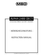 MBO ALPHA 2400 DECT Instruction Manual предпросмотр