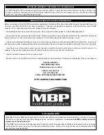 Preview for 12 page of mbp Sling shot Operating Instructions Manual