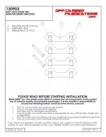 MBRP Off Camber Fabrications 130903 Quick Start Manual preview