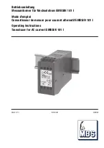 Предварительный просмотр 1 страницы MBS EMBSIN 101 I Operating Instructions