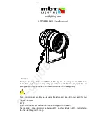 Preview for 1 page of mbt Lighting LEDWPAR64 User Manual