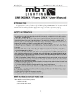 Preview for 1 page of mbt Lighting SM100DMX Flurry DMX User Manual