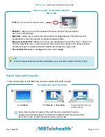 Предварительный просмотр 12 страницы MBTelehealth SX80 with Touchpad 10 User Manual