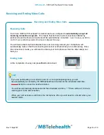 Preview for 16 page of MBTelehealth SX80 with Touchpad 10 User Manual