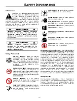 Preview for 4 page of MBW 1780001 Operator'S Safety And Service Manual