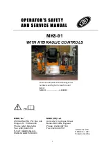 MBW 1830041 Operator'S Safety And Service Manual preview