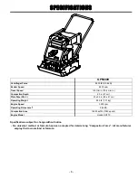 Preview for 3 page of MBW 5800001 Operator'S Safety And Service Manual