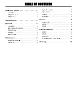 Preview for 2 page of MBW BMS74 Operator'S Safety And Service Manual