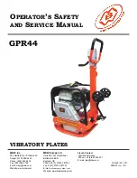 Предварительный просмотр 1 страницы MBW GPR44D Operator'S Safety And Service Manual