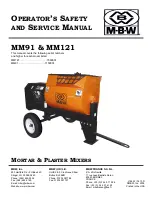 Preview for 1 page of MBW MM121 Operator'S Manual