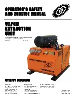 MBW VAPOR EXTRACTION UNIT Operator'S Safety And Service Manual preview