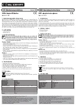 Предварительный просмотр 1 страницы MC Crypt 31 14 57 Operating Instructions