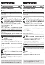 MC Crypt 31 15 43 Operating Instructions предпросмотр