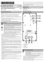 Предварительный просмотр 2 страницы MC Crypt 31 24 81 Operating Instructions Manual