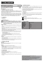 Предварительный просмотр 1 страницы MC Crypt 59 13 32 Operating Instructions