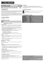 Preview for 3 page of MC Crypt 59 13 32 Operating Instructions