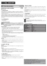 Preview for 4 page of MC Crypt 59 13 32 Operating Instructions