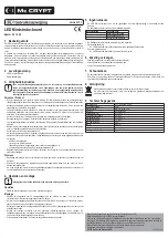 Preview for 4 page of MC Crypt 59 14 68 Operating Instructions