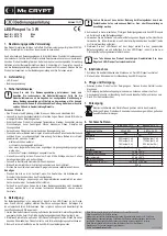 MC Crypt 59 14 73 Operating Instructions предпросмотр