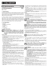 Предварительный просмотр 7 страницы MC Crypt A-1501 Operating Instructions Manual