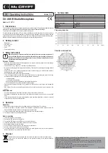 Предварительный просмотр 2 страницы MC Crypt CU-4 Operating Instructions