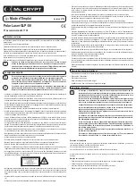 Предварительный просмотр 5 страницы MC Crypt GLP-08 Operating Instructions Manual