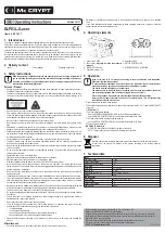 Предварительный просмотр 2 страницы MC Crypt GLP03LJ Operating Instructions