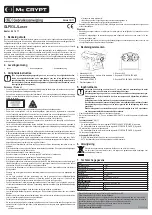 Предварительный просмотр 4 страницы MC Crypt GLP03LJ Operating Instructions