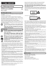 Preview for 1 page of MC Crypt GLP20 Operating Instructions Manual