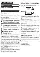 Preview for 3 page of MC Crypt GLP20 Operating Instructions Manual