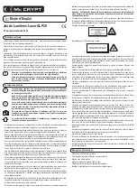 Preview for 5 page of MC Crypt GLP20 Operating Instructions Manual