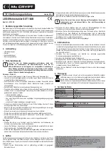 MC Crypt GST-104B Operating Instructions предпросмотр