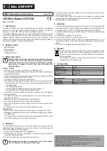 Preview for 2 page of MC Crypt GST-104B Operating Instructions