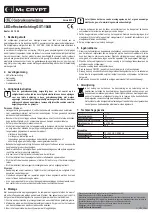 Preview for 4 page of MC Crypt GST-104B Operating Instructions