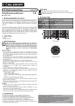 Предварительный просмотр 1 страницы MC Crypt PA-6430 Operating Instructions