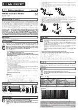 Предварительный просмотр 1 страницы MC Crypt PHM910 Operating Instructions