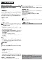 Предварительный просмотр 4 страницы MC Crypt RF-5R Operating Instructions