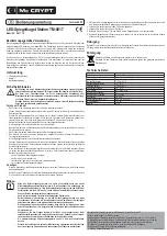 Предварительный просмотр 1 страницы MC Crypt TM-8017 Operating Instructions